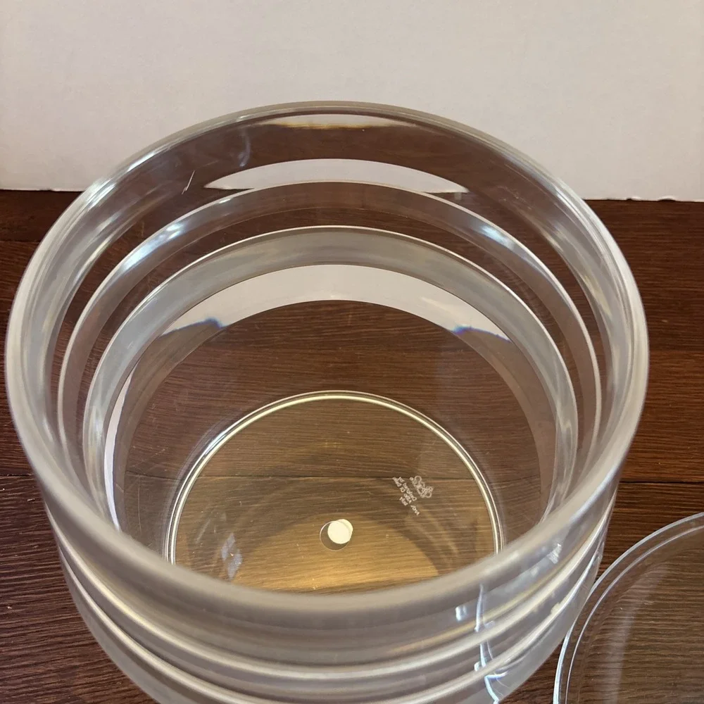 Vtg Mid Century Lucite Ice Bucket & Lid Arch Alfio‎ Di Bella Italy Anthropologie